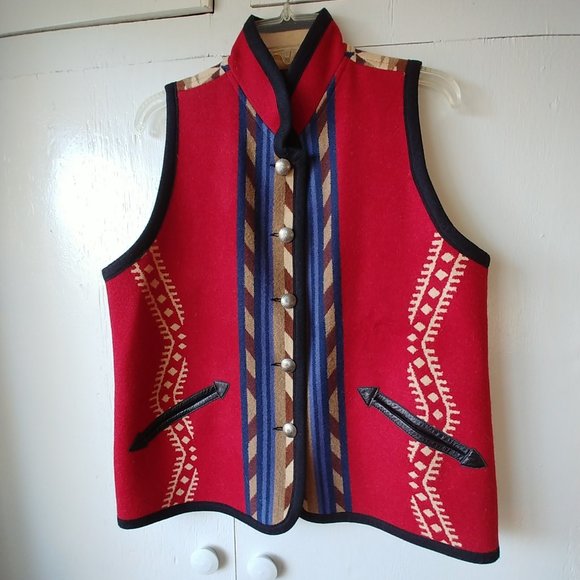 Native Jackets, etc. Reversible Rim Rock Sierra Pendleton Wool Vest - Picture 1 of 16